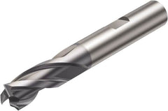 Sandvik Coromant - 4mm, 3 Flute, Solid Carbide, Corner Radius End Mill - 57mm OAL, 30° Helix, Right Hand Flute, 14.5mm LOC, Right Hand Cut - Benchmark Tooling