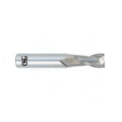 1/4 Dia. x 2-1/2 Overall Length 2-Flute .030 C/R Solid Carbide SE End Mill-Round Shank-Center Cutting-Uncoated - Benchmark Tooling