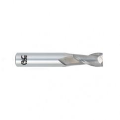 1/4 Dia. x 2-1/2 Overall Length 2-Flute .020 C/R Solid Carbide SE End Mill-Round Shank-Center Cutting-Uncoated - Benchmark Tooling