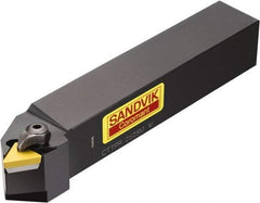 Sandvik Coromant - CTTPR/L, Right Hand Cut, 30° Lead Angle, 25mm Shank Height x 25mm Shank Width, Positive Rake Indexable Turning Toolholder - 150mm OAL, TPUN 16 03 08, TPU 322 Insert Compatibility, Series T-Max S - Benchmark Tooling