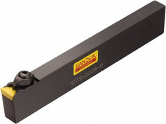 Sandvik Coromant - 177.9, Neutral Cut, 0° Lead Angle, 20mm Shank Height x 9mm Shank Width, Positive Rake Indexable Turning Toolholder - 120mm OAL, TPUN 11 03 04, TPU 221 Insert Compatibility, Series T-Max S - Benchmark Tooling
