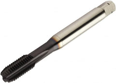 Sandvik Coromant - M8x1.25 Metric 6HX 4 Flute TiAlN Finish High Speed Steel Straight Flute Machine Tap - Right Hand Thread, 91.7mm OAL, 18.1mm Thread Length - Exact Industrial Supply