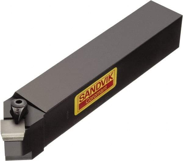 Sandvik Coromant - CSDPR/L, Left Hand Cut, 45° Lead Angle, 25mm Shank Height x 25mm Shank Width, Positive Rake Indexable Turning Toolholder - 150.02mm OAL, SPUN 12 03 08, SPU 422 Insert Compatibility, Series T-Max S - Benchmark Tooling