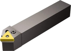 Sandvik Coromant - PTDNR/L, Right Hand Cut, 45° Lead Angle, 25mm Shank Height x 25mm Shank Width, Negative Rake Indexable Turning Toolholder - 150mm OAL, TNMG 22 04 08, TNMG 432 Insert Compatibility, Series T-Max P - Benchmark Tooling