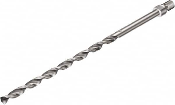 Sandvik Coromant - 6.37mm 135° Solid Carbide Jobber Drill - Uncoated, Right Hand Cut, 152.4mm OAL - Benchmark Tooling