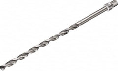 Sandvik Coromant - 6.35mm 135° Solid Carbide Jobber Drill - Uncoated, Right Hand Cut, 152.4mm OAL - Benchmark Tooling