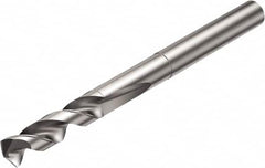 Sandvik Coromant - 9.55mm 135° Solid Carbide Jobber Drill - Uncoated, Right Hand Cut, Cylindrical Shank, 93mm OAL - Benchmark Tooling
