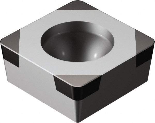 Sandvik Coromant - SCGW32.52 Grade 7025 CBN Turning Insert - 90° Square, 3/8" Inscr Circle, 5/32" Thick, 1/32" Corner Radius - Benchmark Tooling