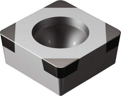 Sandvik Coromant - SCGW32.52 Grade 7025 CBN Turning Insert - 90° Square, 3/8" Inscr Circle, 5/32" Thick, 1/32" Corner Radius - Benchmark Tooling