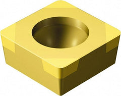 Sandvik Coromant - SCGW32.52 Grade 7525 CBN Turning Insert - TiN Finish, 90° Square, 3/8" Inscr Circle, 5/32" Thick, 1/32" Corner Radius - Benchmark Tooling