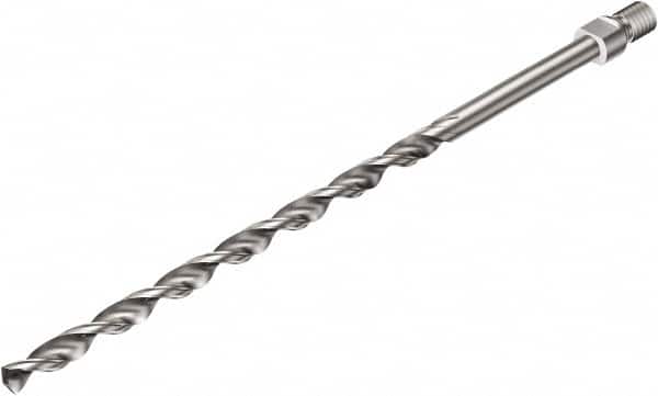 Sandvik Coromant - 6.37mm 135° Solid Carbide Jobber Drill - Uncoated, Right Hand Cut, 152.4mm OAL - Benchmark Tooling