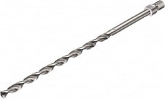 Sandvik Coromant - 6.37mm 135° Solid Carbide Jobber Drill - Uncoated, Right Hand Cut, 152.4mm OAL - Benchmark Tooling