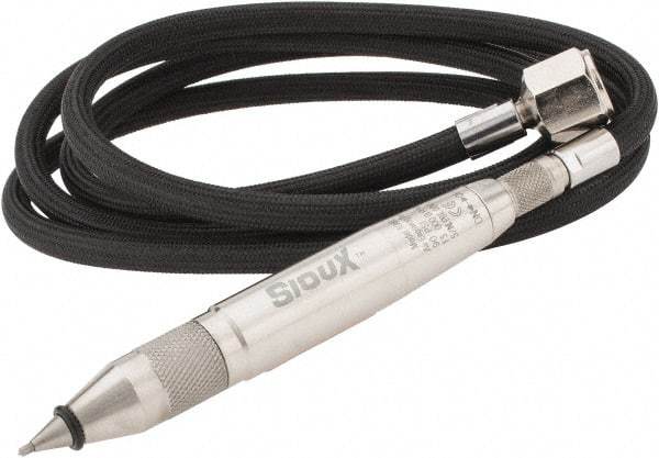 Sioux Tools - 13,000 BPM, 90 psi, 1/4 NPT Inlet, Air Engraving Pen - Includes 59" Hose - Benchmark Tooling