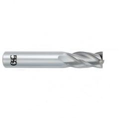 1/2 Dia. x 3 Overall Length 4-Flute .030 C/R Solid Carbide SE End Mill-Round Shank-Center Cutting-Uncoated - Benchmark Tooling