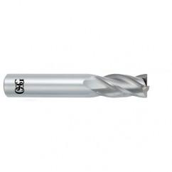 3/4 Dia. x 4 Overall Length 4-Flute .030 C/R Solid Carbide SE End Mill-Round Shank-Center Cutting-Uncoated - Benchmark Tooling