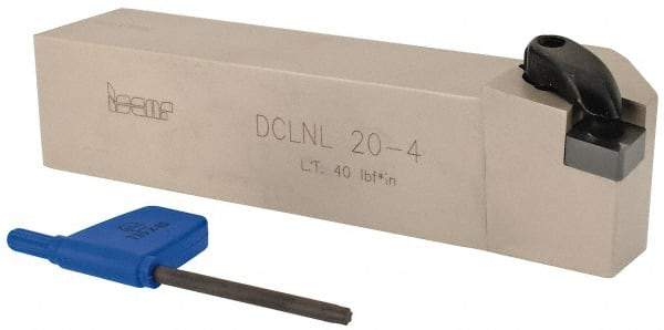 Iscar - DCLN, Left Hand Cut, 95° Lead Angle, 1-1/4" Shank Height x 1-1/4" Shank Width, Negative Rake Indexable Turning Toolholder - 6" OAL, CN.. Insert Compatibility, Series Isoturn - Benchmark Tooling