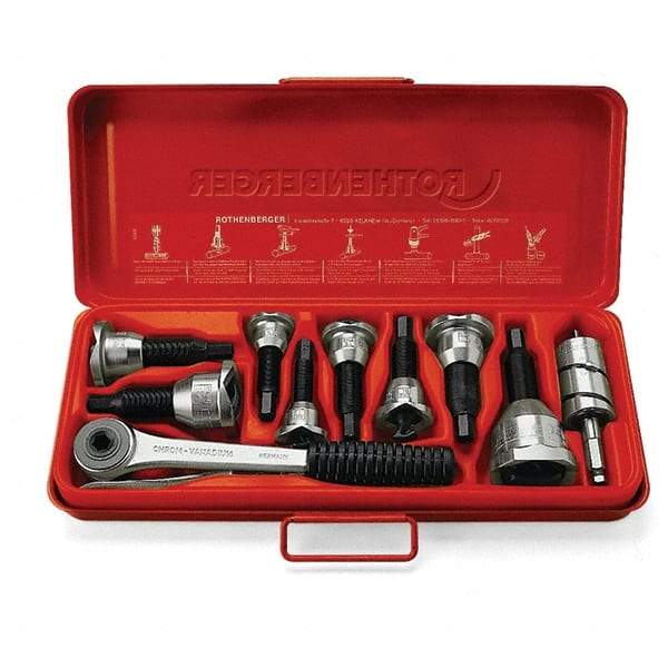 Rothenberger - Pullers, Extractors & Specialty Wrenches Type: Tee Extractor Set Capacity: 1/2; 5/8; 7/8; 1-1/8 (Inch) - Benchmark Tooling