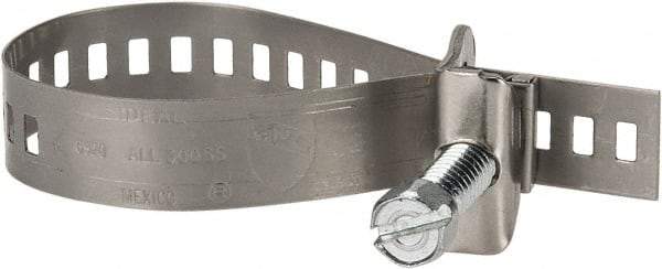 IDEAL TRIDON - SAE Size 20, 11/16 to 1-3/4" Diam, Stainless Steel Double Lock Hose Worm Drive Clamp - Material Grade 301 - Benchmark Tooling