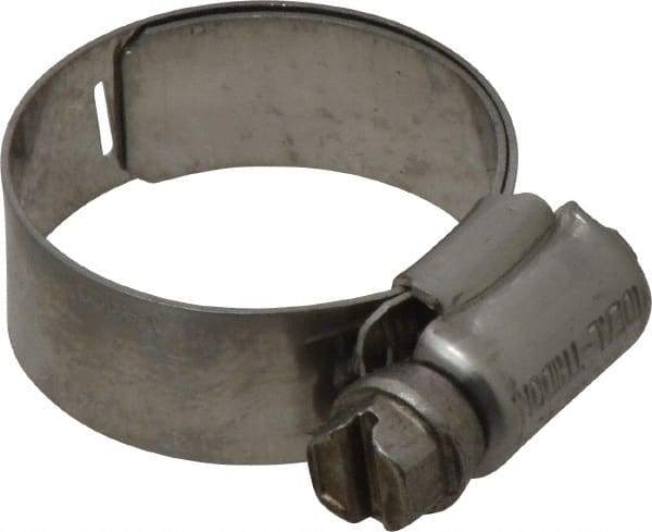 IDEAL TRIDON - SAE Size 12, 11/16 to 1-1/4" Diam, Stainless Steel Lined Worm Drive Clamp - Material Grade 316 - Benchmark Tooling