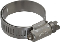 IDEAL TRIDON - SAE Size 16, 3/4 to 1-1/2" Diam, Stainless Steel Lined Worm Drive Clamp - Material Grade 316 - Benchmark Tooling