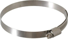 IDEAL TRIDON - SAE Size 64, 3-9/16 to 4-1/2" Diam, Stainless Steel Lined Worm Drive Clamp - Material Grade 316 - Benchmark Tooling