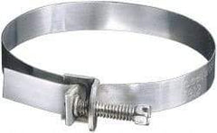 IDEAL TRIDON - SAE Size 72, 1 to 5" Diam, Galvanized Steel Adjustable Strap Worm Drive Clamp - Benchmark Tooling