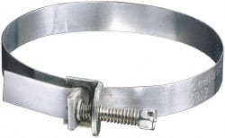 IDEAL TRIDON - SAE Size 64, 1 to 4-1/2" Diam, Galvanized Steel Adjustable Strap Worm Drive Clamp - Benchmark Tooling