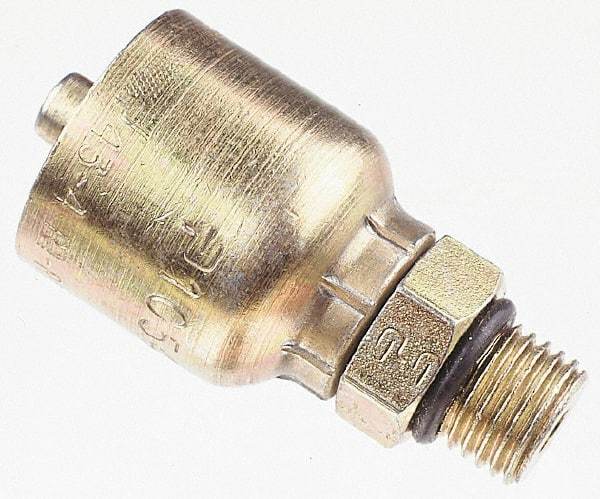 Parker - 3/8 Thread Hydraulic Hose Fitting - -6 Hose Size, 3/8" Hose Diam - Benchmark Tooling