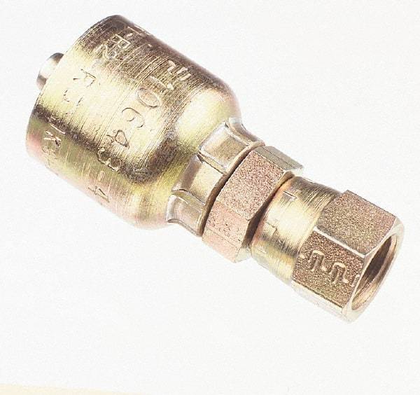 Parker - 3/4 Thread Hydraulic Hose Fitting - -16 Hose Size, 1" Hose Diam - Benchmark Tooling