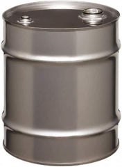 Made in USA - 10 Gallon Cylindrical Stainless Steel Tight Head Drum - 17" High x 14" Diam - Benchmark Tooling