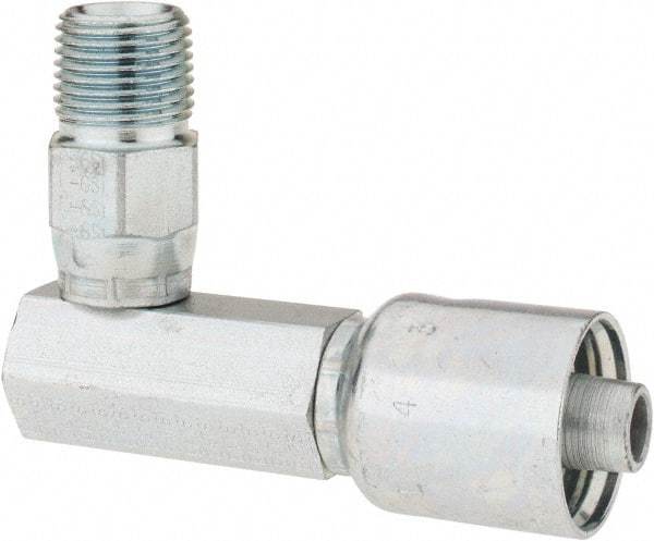 Parker - 1/2 Thread Hydraulic Hose Fitting - -8 Hose Size, 1/2" Hose Diam - Benchmark Tooling