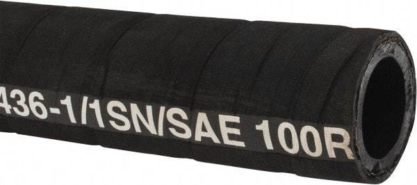 Parker - -20 Hose Size, 1-1/4" ID, 900 psi Work Pressure Hydraulic Hose - Synthetic Rubber, -40°F to 212°F - Benchmark Tooling