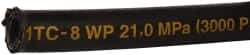 Parker - -8 Hose Size, 1/2" ID, 3,000 psi Work Pressure Hydraulic Hose - 3-1/2" Radius, Synthetic Rubber, -40°F to 212°F - Benchmark Tooling