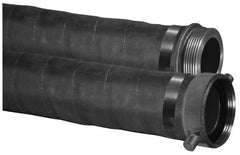 4 Inch Inside x 4-3/4 Inch Outside Diameter, Rubber Liquid Suction and Discharge Hose Black, 20 Ft. Long, 30 Vacuum Rating, 75 psi Working and 300 psi Brust Pressure