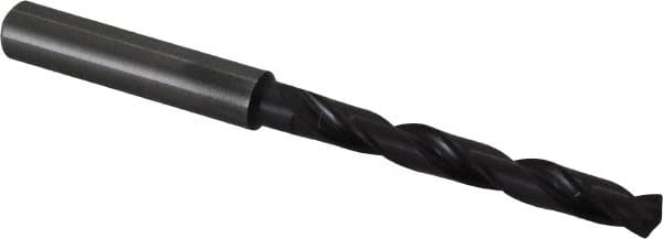 Guhring - 6.1mm 140° Solid Carbide Jobber Drill - FIREX Finish, Right Hand Cut, Spiral Flute, Straight Shank, 91mm OAL, SU Point - Benchmark Tooling
