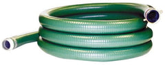 Alliance Hose & Rubber - 15 to 150°F, 4" Inside x 4.43" Outside Diam, PVC Liquid Suction & Discharge Hose - Green, 20' Long, 29 Vacuum Rating, 55 psi Working & 165 psi Brust Pressure - Benchmark Tooling