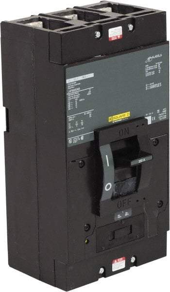 Square D - 350 Amp, 600 V, 3 Pole, Panel Mount Molded Case Circuit Breaker - Magnetic Trip, Multiple Breaking Capacity Ratings - Benchmark Tooling
