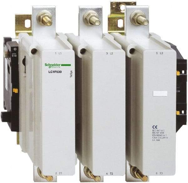 Schneider Electric - 3 Pole, 110 Coil VAC at 50-400 Hz and 110 Coil VDC, 1,000 Amp at 440 VAC, 560 Amp at 440 VAC and 630 Amp at 440 VAC, Nonreversible IEC Contactor - Benchmark Tooling