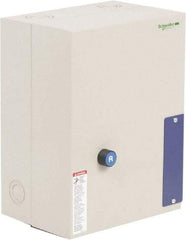 Schneider Electric - 3 Pole, 80 Amp, 120 Coil VAC, Nonreversible Enclosed IEC Motor Starter - 1 Phase Hp: 15 at 240 VAC, 7.5 at 120 VAC, 3 Phase Hp: 25 at 208 VAC, 30 at 230 VAC, 60 at 460 VAC, 60 at 575 VAC - Benchmark Tooling