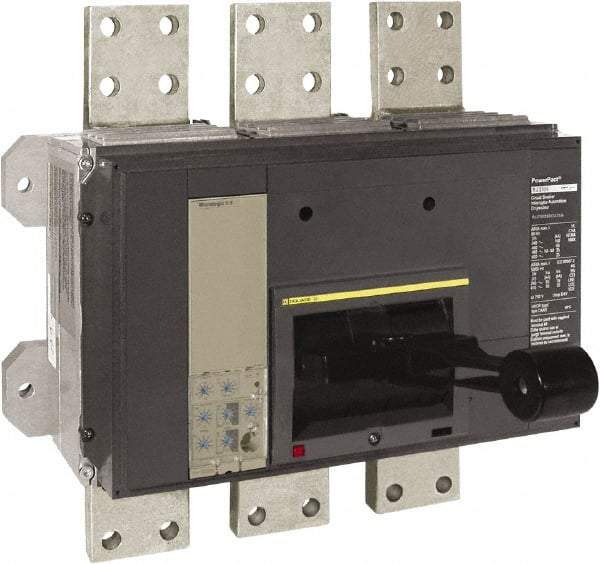 Square D - 1600 Amp, 600 VAC, 3 Pole, Panel Mount Molded Case Circuit Breaker - Electronic Trip, Multiple Breaking Capacity Ratings, 3/0 AWG - Benchmark Tooling