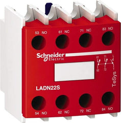 Schneider Electric - Contactor Red Auxiliary Contact Block - For Use with Size 00-2 Contactors and Size 00-2 Starters - Benchmark Tooling