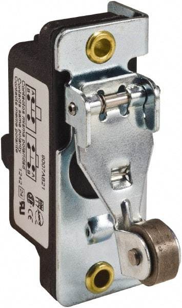 Square D - SPDT, NC/NO, 600 VAC, Screw Terminal, Roller Plunger Actuator, General Purpose Limit Switch - 1 NEMA Rating, IP20 IPR Rating, 1/2 Lb. Operating Force - Benchmark Tooling