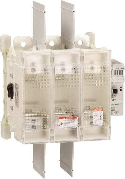 Schneider Electric - 3 Pole, 600 Volt, 400 Amp, Pressure Plate Fuse Holder - Compatible with J Class, 259mm Wide Fuse - Benchmark Tooling