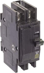 Square D - 15 Amp, 240 VAC, 2 Pole, Panel Mount Miniature Circuit Breaker - 14-2 AWG - Benchmark Tooling