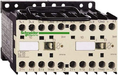 Schneider Electric - 3 Pole, 24 Coil VDC, 12 Amp at 440 VAC, 16 Amp at 690 VAC and 20 Amp at 440 VAC, Reversible IEC Contactor - BS 5424, CSA, IEC 60947, NF C 63-110, RoHS Compliant, UL Listed, VDE 0660 - Benchmark Tooling