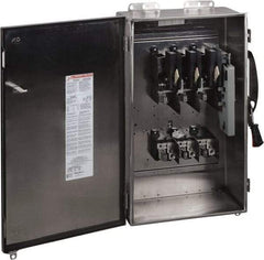 Square D - 200 Amp, 600 VAC/VDC, 3 Pole Nonfused Safety Switch - NEMA 12, 3, 3R, 4 & 4X, 50 hp at 600 VAC, 50 hp at 600 VDC (Single Phase), 150 hp at 600 VAC, 50 hp at 600 VDC (Triple Phase), ST Contact Form - Benchmark Tooling