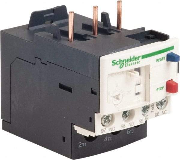 Schneider Electric - 3 Pole, NEMA Size 00-1, 1.6 to 2.5 Amp, 690 VAC, Thermal NEMA Overload Relay - Trip Class 20, For Use with LC1D09, LC1D12, LC1D18, LC1D25, LC1D32 and LC1D38 - Benchmark Tooling