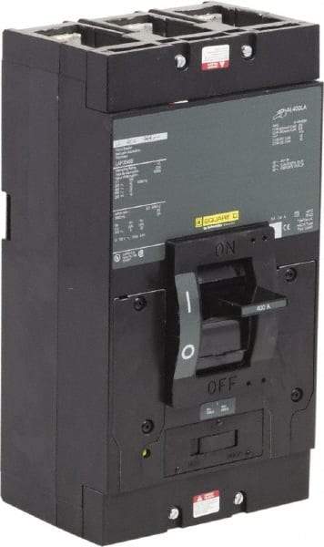 Square D - 400 Amp, 600 V, 3 Pole, Panel Mount Molded Case Circuit Breaker - Magnetic Trip, Multiple Breaking Capacity Ratings - Benchmark Tooling