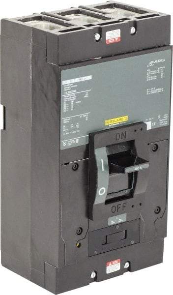 Square D - 400 Amp, 600 V, 3 Pole, Panel Mount Molded Case Circuit Breaker - Thermal Magnetic Trip, Multiple Breaking Capacity Ratings - Benchmark Tooling