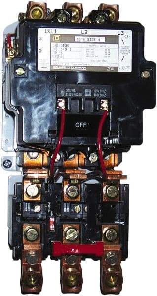 Square D - 27 Amp, NEMA Size 1, Nonreversible Open Enclosure NEMA Motor Starter - Benchmark Tooling